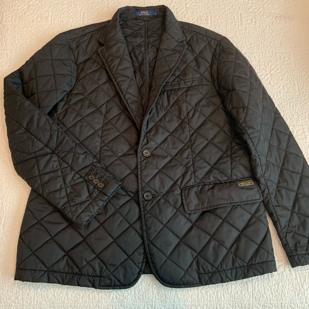 Polo Ralph Lauren Black Quilted Sport Coat Size XL